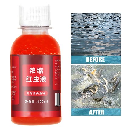 ২ পিস-Red Worm Liquid  Fishing Bait - Image 2