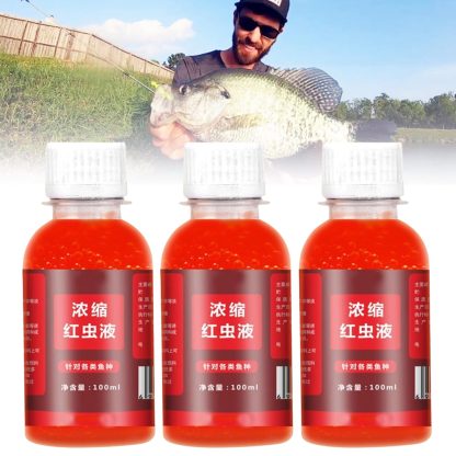 ৩ পিস-Red Worm Liquid  Fishing Bait
